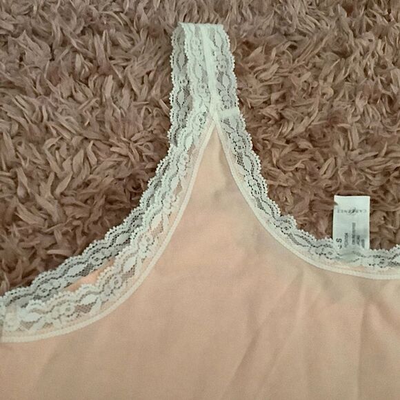 Cabernet Vintage Coquette Feminine Dainty Peach Lace Cutout Camisole Small - Picture 8 of 10